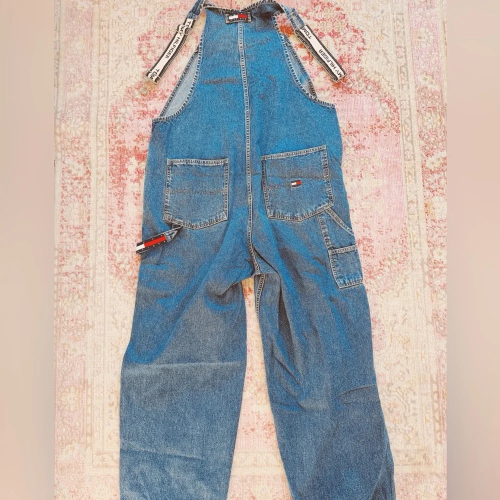 Tommy Hilfiger, Men’s Vintage Denim Overalls with Logo Patch - Picture 1 of 6